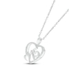 Thumbnail Image 2 of Diamond Quinceañera Heart Necklace 1/15 ct tw Round-cut Sterling Silver 18&quot;