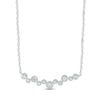 Thumbnail Image 1 of Diamond Bezel Bar Necklace 1/5 ct tw Round-cut 10K White Gold 18&quot;