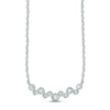 Thumbnail Image 2 of Diamond Bezel Bar Necklace 1/5 ct tw Round-cut 10K White Gold 18&quot;
