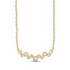 Diamond Bezel Bar Necklace 1/5 ct tw Round-cut 10K Yellow Gold 18"
