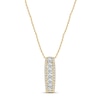 Thumbnail Image 1 of Diamond Vertical Bar Necklace 1/3 ct tw Round-cut 10K Yellow Gold 18&quot;