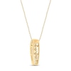 Diamond Vertical Bar Necklace 1/3 ct tw Round-cut 10K Yellow Gold 18"