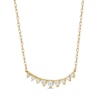 Thumbnail Image 1 of Diamond Bar Necklace 1/5 ct tw Round-cut 10K Yellow Gold 18"