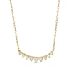 Thumbnail Image 2 of Diamond Bar Necklace 1/5 ct tw Round-cut 10K Yellow Gold 18&quot;