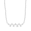 Thumbnail Image 0 of Diamond Bar Necklace 1/4 ct tw Round-cut 10K White Gold 18"