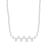 Thumbnail Image 1 of Diamond Bar Necklace 1/4 ct tw Round-cut 10K White Gold 18"