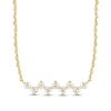 Diamond Bar Necklace 1/4 ct tw Round-cut 10K Yellow Gold 18"
