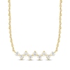 Thumbnail Image 1 of Diamond Bar Necklace 1/4 ct tw Round-cut 10K Yellow Gold 18&quot;