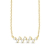 Thumbnail Image 2 of Diamond Bar Necklace 1/4 ct tw Round-cut 10K Yellow Gold 18&quot;