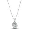 Thumbnail Image 1 of Diamond Flower Necklace 1/2 ct tw Round-cut 10K White Gold 18"
