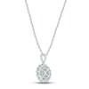Thumbnail Image 2 of Diamond Flower Necklace 1/2 ct tw Round-cut 10K White Gold 18"