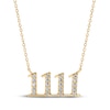 Thumbnail Image 0 of Diamond Angel Number 1111 Necklace 1/10 ct tw Round-cut 10K Yellow Gold 18"