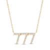 Thumbnail Image 1 of Diamond Angel Number 777 Necklace 1/6 ct tw Round-cut 10K Yellow Gold 18&quot;