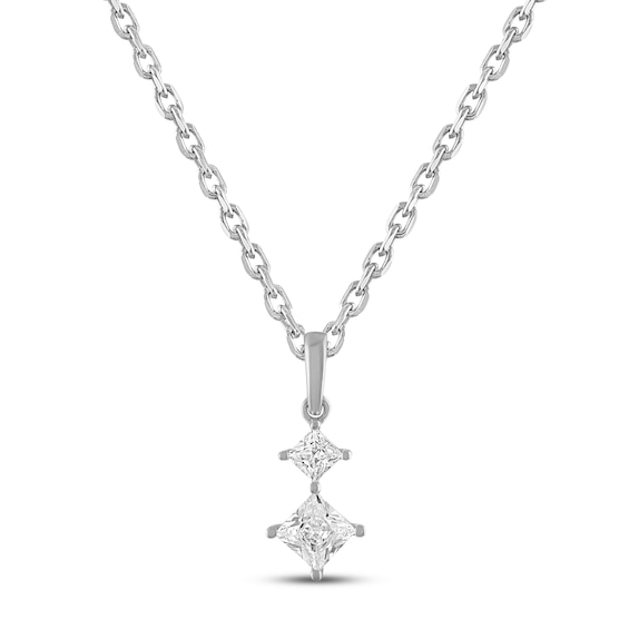 Kay Unconditional Love Diamond Necklace 1/4 ct tw Princess-cut 10K White Gold 18"