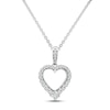 Thumbnail Image 1 of Diamond Heart Necklace 1/5 ct tw Princess & Round-cut Sterling Silver 18&quot;