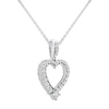 Thumbnail Image 2 of Diamond Heart Necklace 1/5 ct tw Princess & Round-cut Sterling Silver 18&quot;