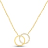 Thumbnail Image 0 of Diamond Circle Necklace 1/10 ct tw Round-cut 10K Yellow Gold 18"