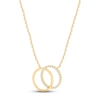 Thumbnail Image 1 of Diamond Circle Necklace 1/10 ct tw Round-cut 10K Yellow Gold 18"
