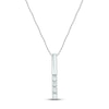 Thumbnail Image 1 of Diamond Vertical Bar Necklace 1/20 ct tw Round-cut 10K White Gold 18&quot;