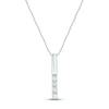 Thumbnail Image 0 of Diamond Vertical Bar Necklace 1/20 ct tw Round-cut 10K White Gold 18"