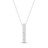 Thumbnail Image 1 of Diamond Vertical Bar Necklace 1/20 ct tw Round-cut 10K White Gold 18"