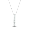 Thumbnail Image 2 of Diamond Vertical Bar Necklace 1/20 ct tw Round-cut 10K White Gold 18"