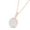 Thumbnail Image 1 of Multi-Diamond Necklace 3/4 ct tw Round-cut 10K Rose Gold 18"