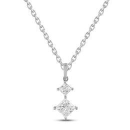 Unconditional Love Diamond Necklace 1/2 ct tw Princess-cut 10K White Gold 18&quot;