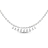 Thumbnail Image 0 of Diamond Riviera Necklace 10 ct tw Pear & Round-cut 14K White Gold 18"
