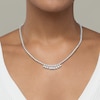 Thumbnail Image 5 of Diamond Riviera Necklace 10 ct tw Pear & Round-cut 14K White Gold 18"