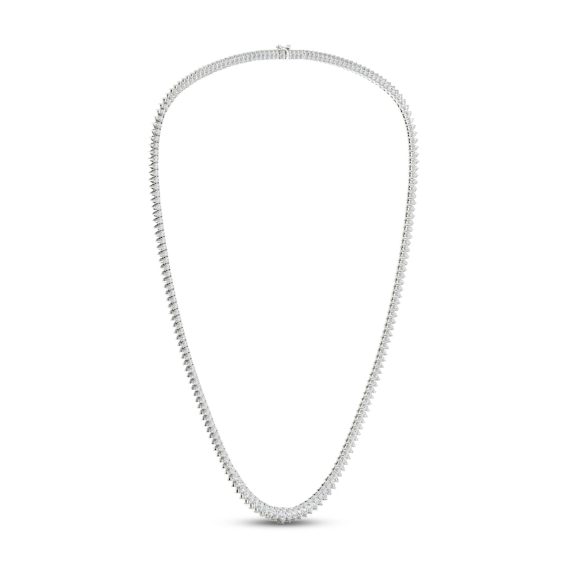 Main Image 3 of Diamond Riviera Necklace 10 ct tw Pear-Shaped 14K White Gold 18&quot;