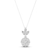Thumbnail Image 0 of Multi-Diamond Necklace 2 ct tw Marquise, Pear & Round-cut 14K White Gold 18"