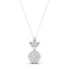 Thumbnail Image 0 of Multi-Diamond Necklace 2 ct tw Marquise, Pear & Round-cut 14K White Gold 18"
