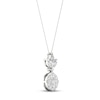 Thumbnail Image 1 of Multi-Diamond Necklace 2 ct tw Marquise, Pear & Round-cut 14K White Gold 18"