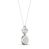Thumbnail Image 1 of Multi-Diamond Necklace 2 ct tw Marquise, Pear & Round-cut 14K White Gold 18"