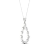 Thumbnail Image 1 of Diamond Teardrop Necklace 1-1/2 ct tw Pear & Marquise-cut 14K White Gold 18"
