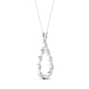 Thumbnail Image 2 of Diamond Teardrop Necklace 1-1/2 ct tw Pear & Marquise-cut 14K White Gold 18&quot;
