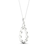 Thumbnail Image 3 of Diamond Teardrop Necklace 1-1/2 ct tw Pear & Marquise-cut 14K White Gold 18"