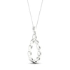 Thumbnail Image 4 of Diamond Teardrop Necklace 1-1/2 ct tw Pear & Marquise-cut 14K White Gold 18&quot;