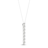 Thumbnail Image 1 of Diamond Drop Necklace 1-1/3 ct tw Marquise & Round-cut 14K White Gold 18"