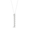 Thumbnail Image 1 of Diamond Drop Necklace 1-1/3 ct tw Marquise & Round-cut 14K White Gold 18"
