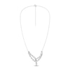 Thumbnail Image 2 of Diamond Y Necklace 2 ct tw Pear & Marquise-cut 14K White Gold 18"