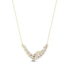 Thumbnail Image 2 of Diamond Bypass Necklace 2-1/4 ct tw Marquise, Pear & Round-cut 14K Yellow Gold 18&quot;
