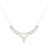 Thumbnail Image 0 of Diamond Double Row Necklace 2 ct tw Pear & Round-cut 14K Yellow Gold 18"