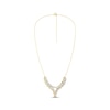 Thumbnail Image 1 of Diamond Double Row Necklace 2 ct tw Pear & Round-cut 14K Yellow Gold 18"