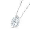 Thumbnail Image 2 of Diamond Teardrop Necklace 1/2 ct tw Round-cut 14K White Gold 18&quot;