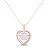 Thumbnail Image 0 of Unstoppable Love Diamond Heart Necklace 1/3 ct tw 10K Rose Gold 18"
