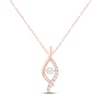 Thumbnail Image 1 of Unstoppable Love Diamond Swirl Necklace 1/4 ct tw 10K Rose Gold 18&quot;