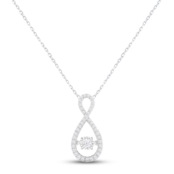 Unstoppable Love Diamond Infinity Necklace 1/4 ct tw 10K White Gold 18"