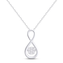 Unstoppable Love Diamond Infinity Necklace 1/3 ct tw 10K White Gold 18"